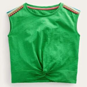 BODEN Gathered Front Tee SIZE 7-8